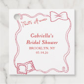 Dat is Amore Handgetekende Pasta Italië Bruidsdouc Bedankjes Labels (Voorkant)