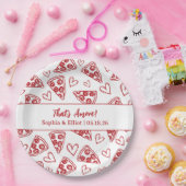 Dat is Amore Handgetekende Pizza Feest Chic Huweli Papieren Bordje (Feest)