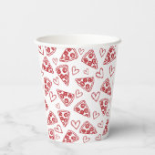 Dat is Amore Handgetekende Pizzafeest Bruidsdouche Papieren Bekers (Achterkant)