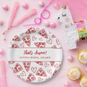 Dat is Amore Handgetekende Pizzafeest Bruidsdouche Papieren Bordje (Feest)