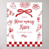 Dat is amore Hoeveel kusjes Italiaans thema Poster (Voorkant)