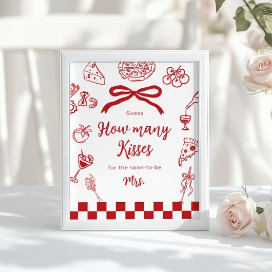 Dat is amore Hoeveel kusjes Italiaans thema Poster