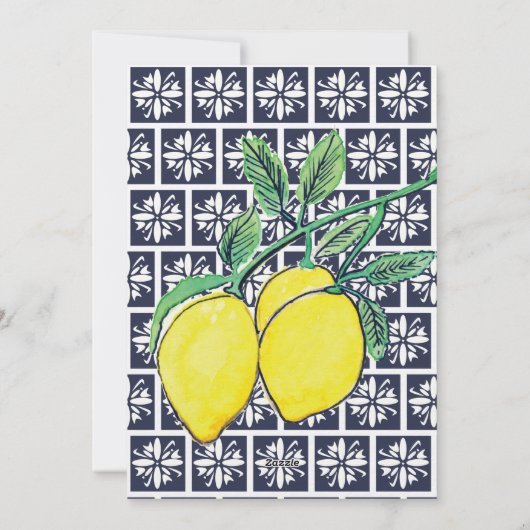 Dat is Amore Italiaans Aquarel Citroen Bruids- Kaart (Achterkant)