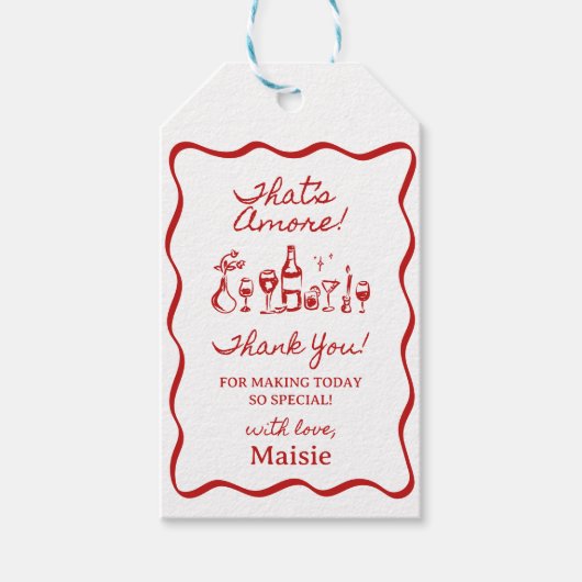 Dat is Amore Italiaans Bruidsbad Cadeaulabel (Voorkant)