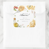 Dat is Amore Italiaans Bruidsfeest Vierkante Sticker (Tas)