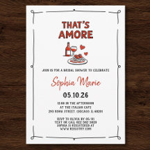 Dat is Amore Italiaans Bruidsfeest Whimsical Rood
