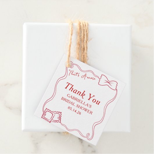 Dat is Amore Italiaans Bruiloftsfeest Bedankt Bedankjes Labels (In situ)