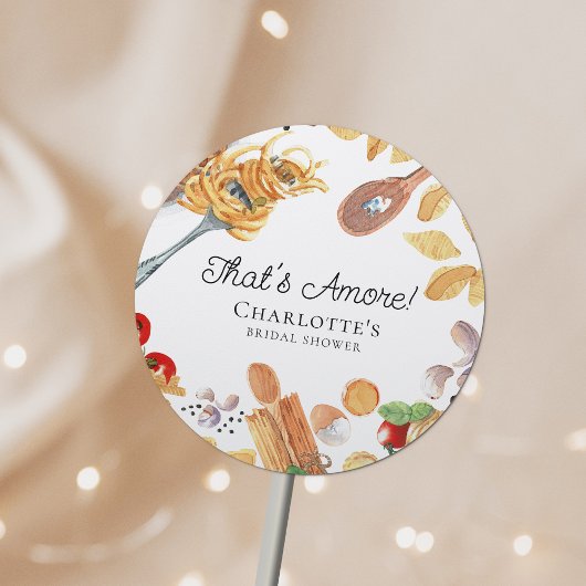 Dat is Amore Italiaans Bruiloftsfeest voor de Brui Ronde Sticker