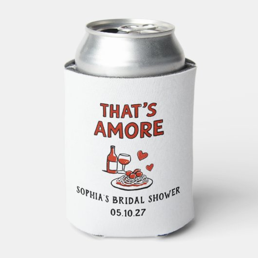 Dat is Amore Italiaans Bruiloftsfeestje Whimsical Blikjeskoeler (Blikje Voorkant)