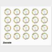 Dat is Amore Italiaans Citrus Bruiloft Ronde Sticker (Vel)