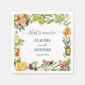 Dat is Amore Italiaans Citrus Bruiloft Servet (Voorkant)