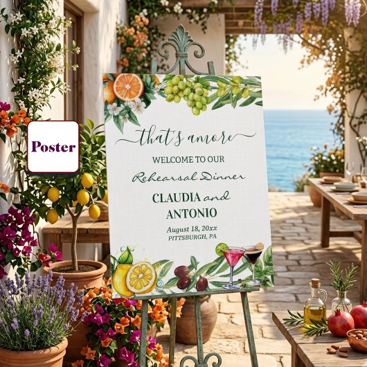 Dat is Amore Italiaans Citrus Oefenavondmaal Poster