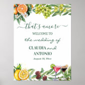 Dat is Amore Italiaans Citrus Trouw Welkom Poster (Voorkant)