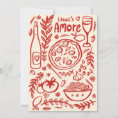 Dat is Amore Italiaans Eten Aangepaste Bruids Brui Bedankkaart (Achterkant)