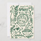 Dat is Amore Italiaans Eten Aangepaste Bruids Show Bedankkaart (Achterkant)