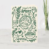 Dat is Amore Italiaans Eten Aangepaste Bruids Show Bedankkaart (Voorkant)