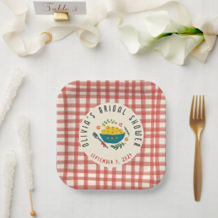 Dat is Amore Italiaans Eten Aangepaste Bruidsdouch Papieren Bordje