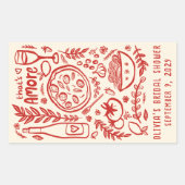 Dat is Amore Italiaans eten Aangepaste Bruidsdouch Rechthoekige Sticker (Voorkant)