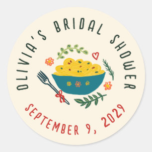 Dat is Amore Italiaans eten Aangepaste Bruidsdouch Ronde Sticker