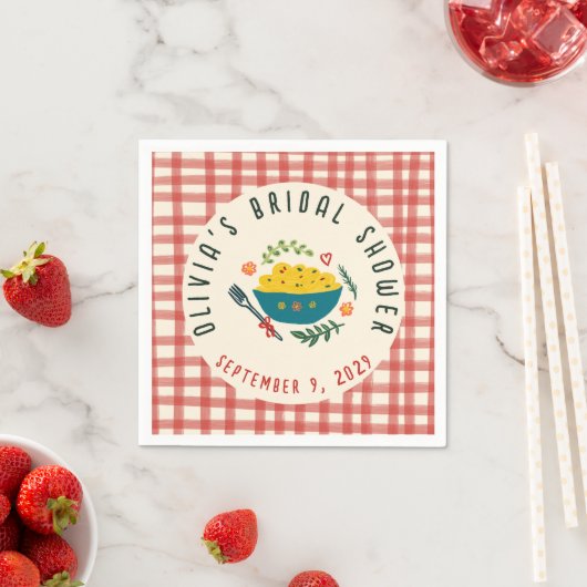 Dat is Amore Italiaans eten Aangepaste BRUIDSSCHON Servet (Insitu)