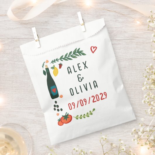 Dat is Amore Italiaans Eten Aangepaste Bruiloft Bedankzakje (Geknipt)