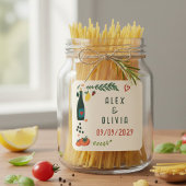 Dat is Amore Italiaans eten Aangepaste bruiloft Vierkante Sticker
