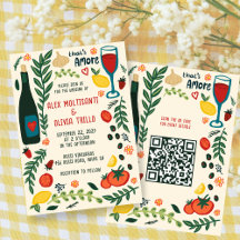 Dat is Amore Italiaans eten Aangepaste QR-huwelijk