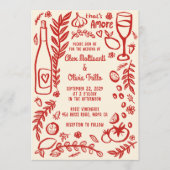 Dat is Amore Italiaans Eten Aangepaste QR Huwelijk Kaart (Voorkant)