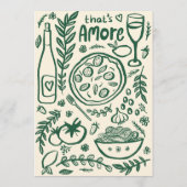 Dat is Amore Italiaans Eten Liefde Whimsical Aange Menu (Achterkant)
