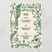 Dat is Amore Italiaans Eten Liefde Whimsical Aange Menu (Voorkant)