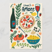 Dat is Amore Italiaans Eten Liefde Whimsisch Aange Menu (Achterkant)