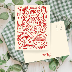 Dat is Amore Italiaans Eten Valentijnsdag Liefde W Briefkaart