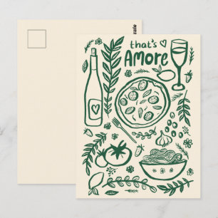 Dat is Amore Italiaans Eten Valentijnsdag Liefde W Briefkaart