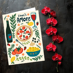 Dat is Amore Italiaans Eten Valentijnsdag Liefde W Kaart
