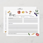 Dat is Amore Italiaans geïnspireerde Recept Kaart (Voorkant / Achterkant)