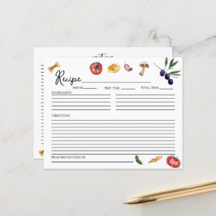 Dat is Amore Italiaans geïnspireerde Recept Kaart