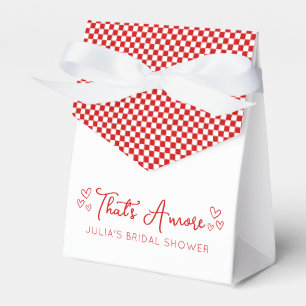 Dat is Amore! Italiaans gethematiseerd rood bruids Bedankdoosjes