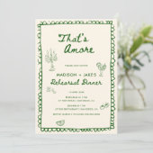 Dat is Amore Italiaans handgetekend repetitiediner Kaart (Staand voorkant)