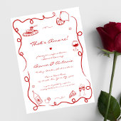 Dat is Amore Italiaans handgetekend repetitiediner Kaart