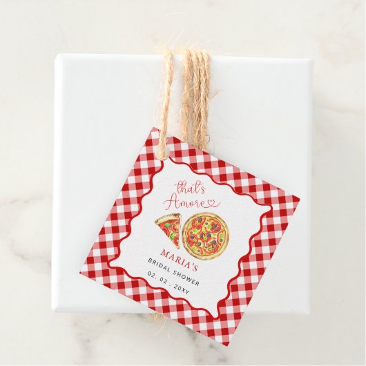 Dat is amore Italiaans pizzafeest bruidsborrel Bedankjes Labels (In situ)