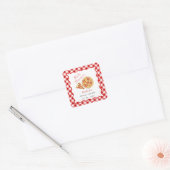 Dat is amore Italiaans pizzafeest bruidsborrel Vierkante Sticker (Envelop)