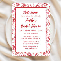 Dat is Amore Italiaans Pizzafeest Rood Bruidsmeisj