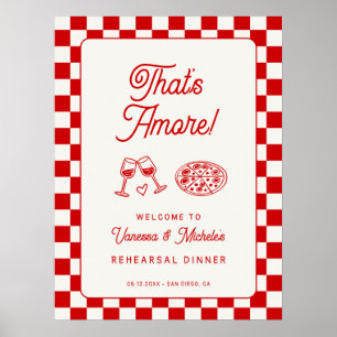 Dat is Amore Italiaans Probediner Welkom Poster