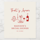 Dat is Amore Italiaans Rood Handgetekend Wijn Etiket (Enkel label)