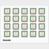 Dat is Amore Italiaans ruitpatroon Aangepaste Huwe Vierkante Sticker (Vel)