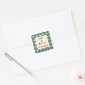Dat is Amore Italiaans ruitpatroon Aangepaste Huwe Vierkante Sticker (Envelop)