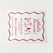 Dat is Amore Italiaans thema Bruiloftssalon bord Wandkleed (Voorkant (horizontaal))