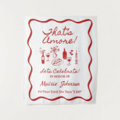 Dat is Amore Italiaans thema Bruiloftssalon bord Wandkleed (Voorkant)