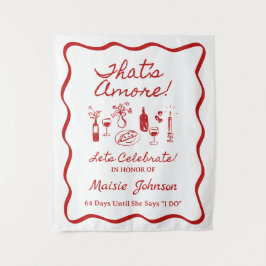 Dat is Amore Italiaans thema Bruiloftssalon bord Wandkleed