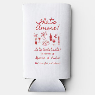 Dat is Amore Italiaans thema verlovingsfeest bord Seltzer Blikjeskoeler